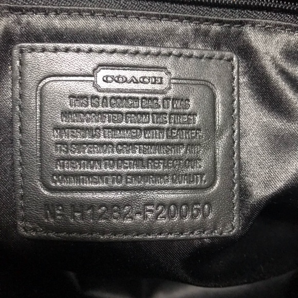 Coach Ashley 20050 Black Gathered Satin Purse Handbag & Wristlet SET - Picture 11 of 13